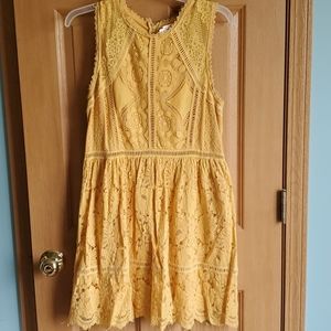Xhilaration yellow lace dress